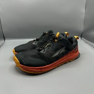 Altra Lone Peak 9 Mens 11.5 Trail Running Shoes Black Orange AL0A85PG061 Nathan